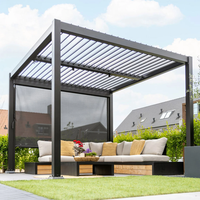 Pergola bioclimatique motorisée en aluminium moderne Mirador pour terrasse, jardin, cour