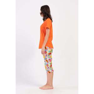 Combinaison de nuit ovale à manches courtes et col rond pour femmes - Product Image 3