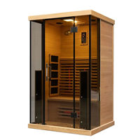 Sauna infrarouge intelligent pour deux personnes avec contrôle Wi-Fi et fonction de thérapie par lumière rouge, chaleur sèche, acrylique