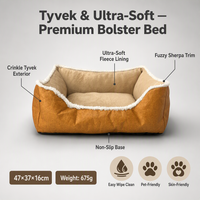 Lit pour chien en peluche de luxe, rectangle, tissu imperméable, lit pour animaux de compagnie moderne et doux, lavable, antidérapant, pour chiens et chats de petite, moyenne et grande taille