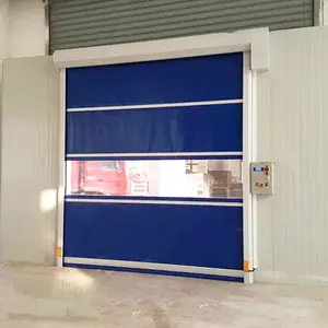 Industrial PVC Fabric High Speed Performance Automatic Fast Quick Roller Shutter Door For Factory