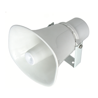 Haut-parleur à cornet en plastique ABS étanche à large plage de fréquences 25W 8 pouces pour usage extérieur, marin et parcs scolaires, blanc, garantie 1 an