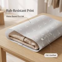 Papier de soie coloré 17 g/m² avec logo personnalisé, écologique, pour emballage cadeau, fleuriste et boutique