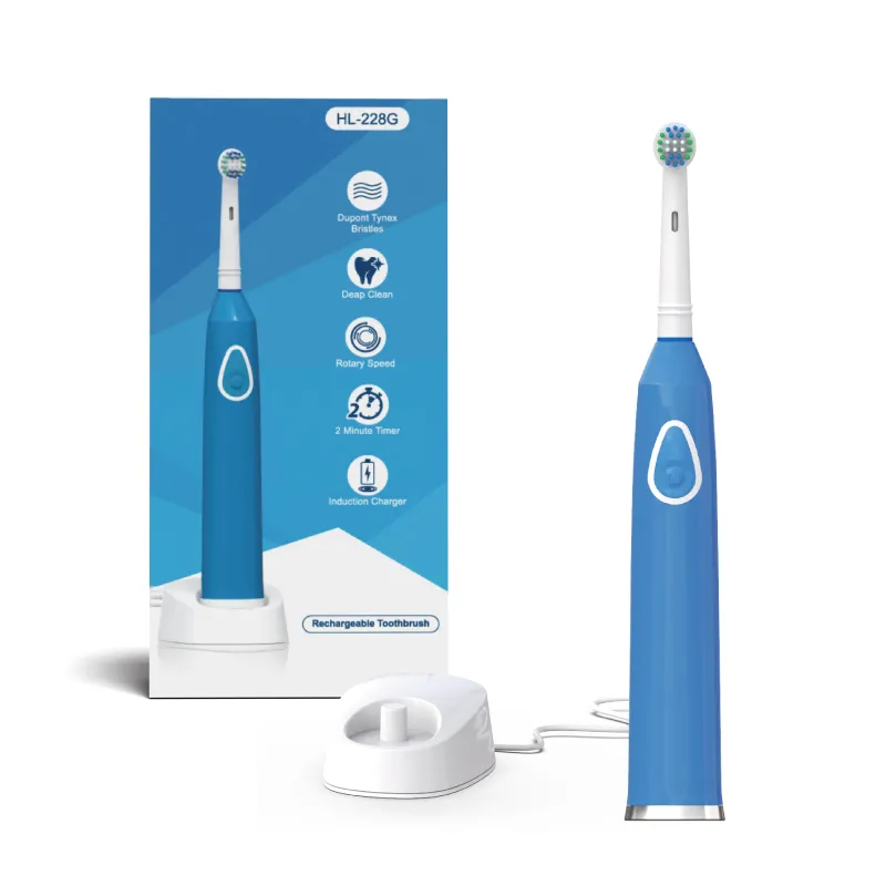 HONGLONG LED Light Whitening Electric Teeth Brush Wholesale Adults Rotary Rechargeable Toothbrushes