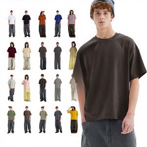 เสื้อยืดแขนสั้นผู้ชาย รุ่นซัมเมอร์ <span class=keywords><strong>AG</strong></span> 280 กรัม ผ้าฝ้ายแท้ ยูนิเซ็กส์ สีพื้น คอกลม หนานุ่ม สไตล์วินเทจ แบรนด์ดัง ทรงหลวม - Product Image 1