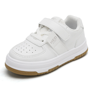 Petites chaussures blanches pour enfants, chaussures de sport pour filles, antidérapantes, légères, chaussures souples pour garçons, chaussures décontractées pour bébés - Product Image 1
