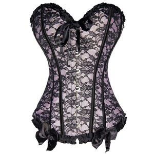 SL356 Plus Size Bustier corsetti in pizzo gotico in pizzo modellante Bustier dimagrimento del corpo da donna corsetto per la vita snellente Sexy - Product Image 1