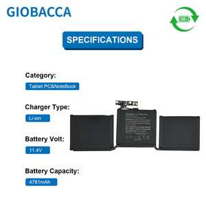 Batería de repuesto para portátil A1713 de 54,5 Wh/11,4 V para MacBook Pro de 13 pulgadas A1708 (finales de 2016 MEDIADOS DE 2017)-Paquete de iones de litio - Product Image 5