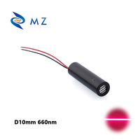 Nuevo Módulo Láser de Línea Roja Compacto Mini de 10 mm, 660 nm, 150 mW, 110 Grados, Lente de Vidrio, Durabilidad Industrial, Posicionamiento, MZLASER