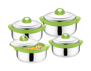 Ensemble de <span class=keywords><strong>casseroles</strong></span> à double paroi en acier inoxydable de haute qualité, 4 pièces, avec double poignée, compatible gaz et <span class=keywords><strong>induction</strong></span>, design moderne pour - Product Image 3