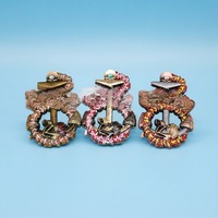Pièce de défi personnalisée en alliage de zinc émaillé, motif couronne florale 3D et ancre, pour souvenir de club nautique, de yacht ou de station balnéaire