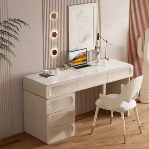 Прикроватный столик для спальни во французском стиле кремового цвета, стол для учебы