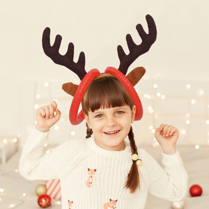 Pafu giáng sinh bên Tuần Lộc Headband Vòng quăng trò chơi cho mọi lứa tuổi lễ hội Xmas trò chơi vui nhộn Tuần Lộc ANTLER Vòng headbopper Bộ - Product Image 5