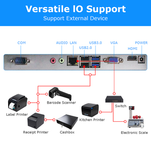 Nhà máy trực tiếp Windows cảm ứng kép Màn hình Màn hình tất cả trong một bán lẻ POS thiết bị đầu cuối hệ thống tiền mặt đăng ký máy cho nhà hàng - Product Image 6