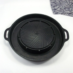 Piastra per Barbecue da Campeggio Antiaderente, Griglia Reversibile a Due Bruciatori in Ghisa e Alluminio, Piastra Portatile per Grigliare - Product Image 3
