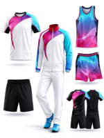 Collection de vêtements d'équipe multisports personnalisés : Maillot de football, uniforme de basketball, maillot de badminton, survêtement à fermeture éclair intégrale – Vente en gros OEM
