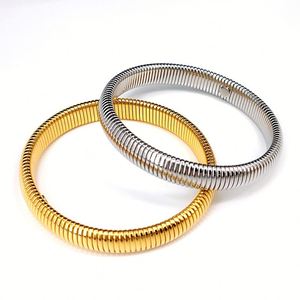 High Quality Jewelry <b>Gold</b> Plated Stainless Steel <b>Bracelets</b> Bangle Accessories Designer Jewelry Bamboo <b>Beads</b> Bangles - Product Image 3
