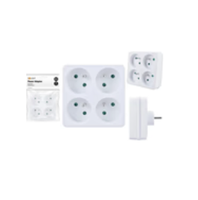 Adaptateur de prise électrique française 4 voies Pheiyon pour la protection des enfants, 16A 230V 3680W, obturateur de sécurité type E, prise murale CE RoHS, maison, bureau