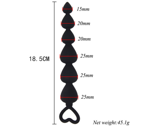 Billes anales en silicone avec anneau de traction, 6 billes, long plug <span class=keywords><strong>anal</strong></span>, jouet sexuel pour hommes et femmes - Product Image 4