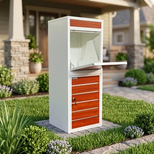 Grande boîte <span class=keywords><strong>aux</strong></span> <span class=keywords><strong>lettres</strong></span> de jardin allemande, boîte à colis extérieure pour la maison, boîte à colis en acier galvanisé - Product Image 1