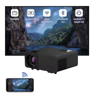 Q6 HTP OEM ODM Native 1080P Full HD 4K สูง400ลูเมนต์สแตนด์เดอร์โยนวิดีโอภาพยนตร์ LED บ้านโปรเจคเตอร์ LCD 4K Q6 Lumens proec - Product Image 2
