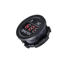 จอแสดงผลแรงดันไฟฟ้าดิจิตอล 12V/24V พร้อมตัวเรือน PC กันไฟ ไฟ LED สีแดง/เขียว/น้ำเงิน สำหรับตรวจสอบแบตเตอรี่รถยนต์ - Product Image 1