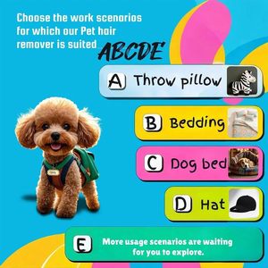 Özel Evcil Hayvan Bakım Ürünleri Evcil Hayvan Tüyü Alma Aleti Mini Evcil Hayvan Tüyü Temizleyici Taşınabilir Tüy Alma Aleti 3'lü Set Yeniden Kullanılabilir Evcil Hayvan Tüyü Temizleyici - Product Image 4