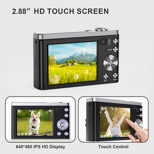 Caméscope à double objectif Appareil photo numérique à écran tactile 5K HD Caméra vidéo à batterie rechargeable avec lumière clignotante réelle super lumineuse - Product Image 3
