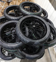 Kit de roues Supermoto Surron Ultra Bee 17 pouces, jeu de roues complet 110/70-17 140/60-17, jante à rayons CNC, virages stables, pièce E-Moto