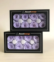 P-2 Witte Ge conserveerde Rozen in een Doos 4-5cm Decoratieve Bloemstukken DIY Ge conserveerde Bloemen Huisdecoratie Bruidsdouche Bloemen