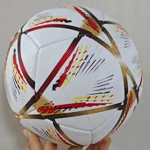 Ballon de football scolaire, vente en gros, taille 5 personnalisée, ballon de football en PVC cousu à la machine - Product Image 1