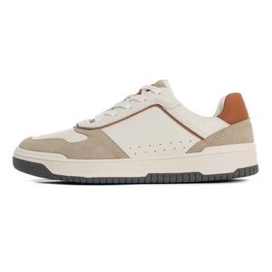 Chaussures de course Air <span class=keywords><strong>Dunk</strong></span> pour hommes, style européen, basses, en cuir véritable, baskets blanches et brunes, lacets, tendance mode, semelle intermédiaire en caoutchouc - Product Image 1