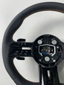 Volant sport en cuir <span class=keywords><strong>Mercedes</strong></span>-Benz <span class=keywords><strong>C300</strong></span> <span class=keywords><strong>4MATIC</strong></span> 2015 4/3 branches pour W204/W205/W213/W219/W222 (A45/E63/GLE/GLS/ - Product Image 3
