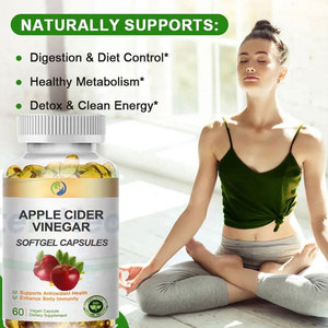 Halal Biologische Natuurlijke Supplement appelazijn Vetverbranding Haar afslanken Groothandel Bulk appelazijn Softgels Capsules - Product Image 2