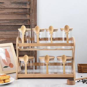 7-Piece <b>Kitchen</b> Storage Spice <b>Rack</b> Organizer for Cabinet Spice <b>Rack</b> Organizer Food Storage Containers with Lids - Product Image 2