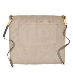 Delantal sin mangas corto de media longitud para adultos de moda coreana para peluquero Chef café o restaurante uso diseño de lona sanitaria - Product Image 2