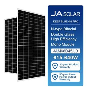 Gran Oferta: Sistema Solar Fotovoltaico JA Solar 66D45 Bifacial PERC de Media Celda Tipo N, Doble Vidrio, 615W-640W, 23.7% de Eficiencia - Product Image 1