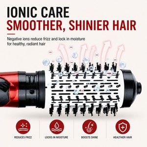 Torlin 1200W Cepillo de <span class=keywords><strong>Aire</strong></span> Caliente 2 <span class=keywords><strong>en</strong></span> 1 con Cabezales Intercambiables Giratorios, <span class=keywords><strong>Aire</strong></span> Frío <span class=keywords><strong>115</strong></span>°C, <span class=keywords><strong>Aire</strong></span> Medio 150°C, 50MM, para Rizos y Cuidado Iónico - Product Image 3