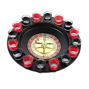 Drinking Party Roulette Wheel Game Set with 16pcs Shot Glass