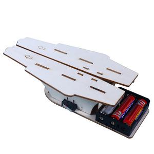 <strong>Childrens</strong> Wood Science Experiment Kit DIY Craft Solar/Electric Powered Small Craft Educational Gift Toy - Product Image 1