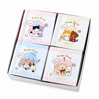 Cuaderno Cuadrado Mini A7 con Diseño de Dibujos Animados, con Bolígrafo, 100 Hojas en Blanco, 80GSM, Papelería Escolar para Niños, Venta al Por Mayor