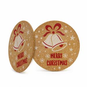 Round Edge Coaster <b>Custom</b> <b>Cup</b> Mat With Print Logo Reusable Cork Coasters for Drink - Product Image 3