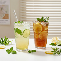 Vaso de Plástico Transparente con Recubrimiento Tipo Vidrio, Reutilizable, Ecológico, Apto para Lavavajillas, de 12 oz, Personalizado OEM, para Bebidas y Agua