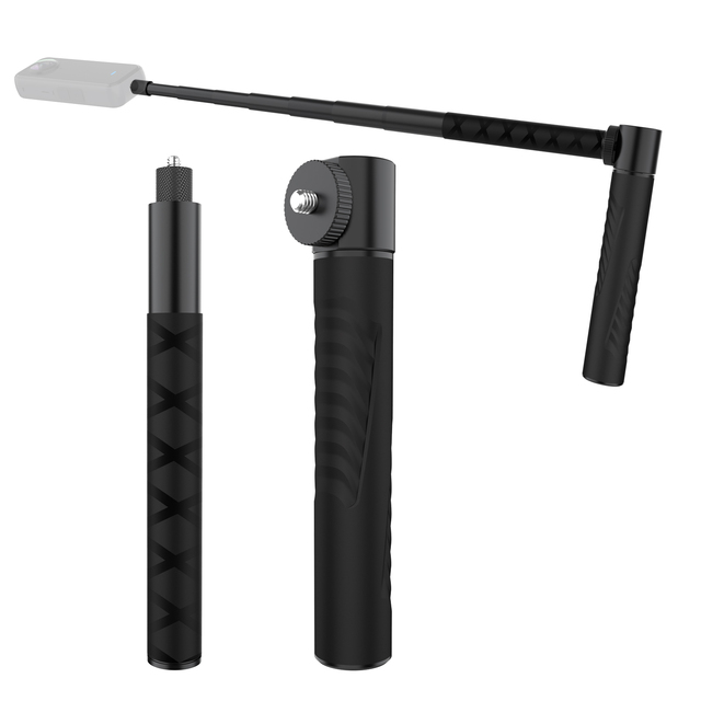 Rotatable Handle Extension Monopod Rod Seflie Stick Tipod for Insta360 Bullet Time, Flash Light, Monitor, Microphone