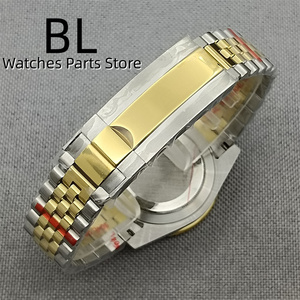 Bliger Watch 40mm Hommes TwoTone Argent Or avec Céramique Noir Gris Lunette Jubilé <span class=keywords><strong>Bracelet</strong></span> NH34 <span class=keywords><strong>Montre</strong></span> pour Homme - Product Image 3