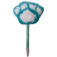 Stylo à bille en peluche rose chaton avec paillettes de sable mouvant, stylo à bille moelleux tendance, encre noire 0,5 mm, logo personnalisé, cadeaux de fête de carnaval