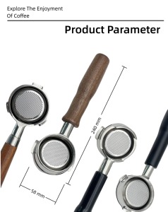 Panier filtrant à main en acier inoxydable de qualité alimentaire 51/54/58 mm pour machine à café, <span class=keywords><strong>cafetière</strong></span> expresso, bols à poudre de café et poignée à café - Product Image 5