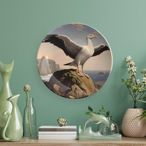 Mouettes personnalisé porcelaine assiette décorative ronde personnalisée assiettes décoratives en céramique votre <span class=keywords><strong>image</strong></span> de texte pour la décoration murale de bureau à domicile - Product Image 6