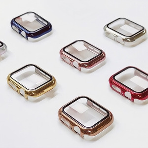 Cubierta de cristal de moda para <span class=keywords><strong>Apple</strong></span> <span class=keywords><strong>Watch</strong></span> Case 45mm 46mm 44mm 40mm 42mm Protector de pantalla de parachoques para IWatch Serie 10 9 8 7 6 Accesorios - Product Image 2