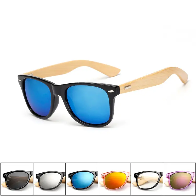 Hot Sell UV400 Günstige Mode Multi Color Umwelt freundliche Sonnenbrille Männer Frauen Bambus Sonnenbrille